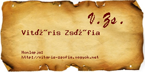 Vitáris Zsófia névjegykártya