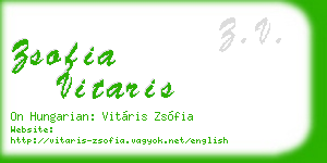 zsofia vitaris business card