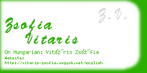 zsofia vitaris business card